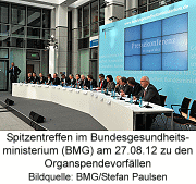 Spitzentreffen am 27.08.12 im BMG zu Organspendevorfällen