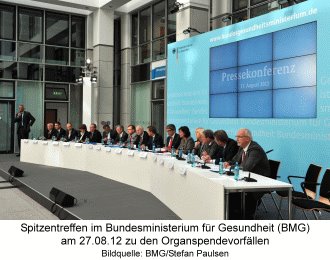 Spitzentreffen im Bundesgesundheitsministerium zur Organspende