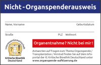 Nicht-Organspenderausweis